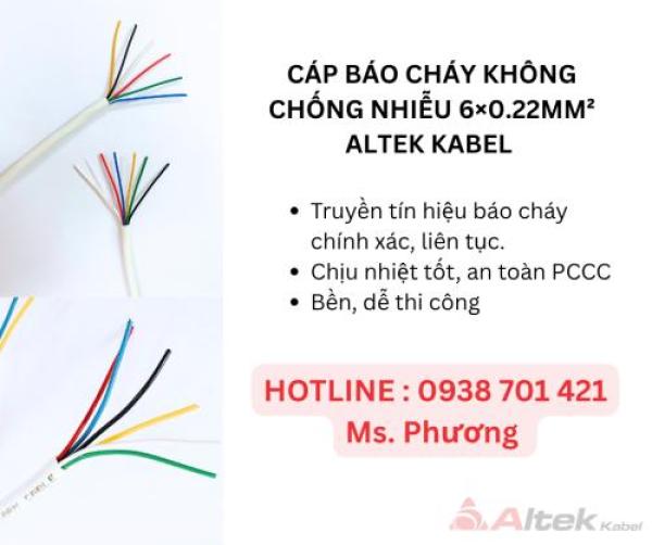 Cáp Báo Cháy không chống nhiễu 6×0.22mm² Altek Kabel