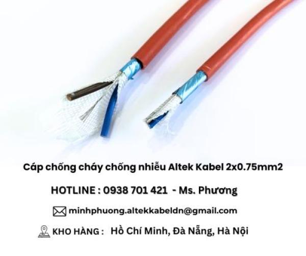 Cáp chống cháy chống nhiễu Altek Kabel 2x0.75mm2