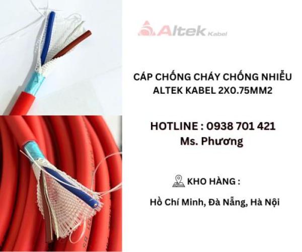 Cáp chống cháy chống nhiễu Altek Kabel 2x0.75mm2
