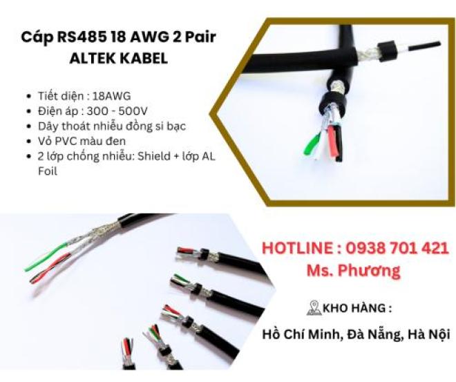 Cáp RS485 18 AWG 2 Pair ALTEK KABEL Đà Nẵng, Hà Nội, Hồ Chí Minh Cáp RS485 18 AWG 2 Pair ALTEK KABEL Đà Nẵng, Hà Nội, Hồ Chí Minh