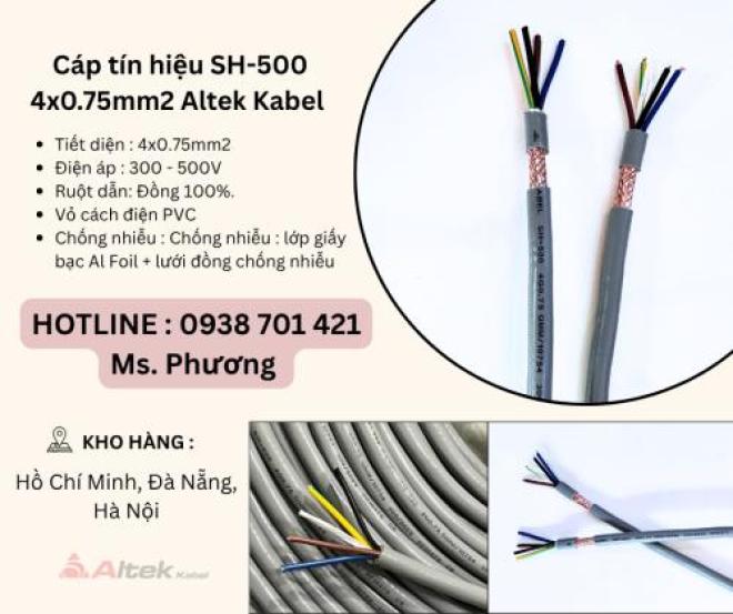 Cáp tín hiệu SH-500 4x0.75mm2 Altek Kabel Đà Nẵng, Hà Nội, Hồ Chí Minh Cáp tín hiệu SH-500 4x0.75mm2 Altek Kabel Đà Nẵng, Hà Nội, Hồ Chí Minh