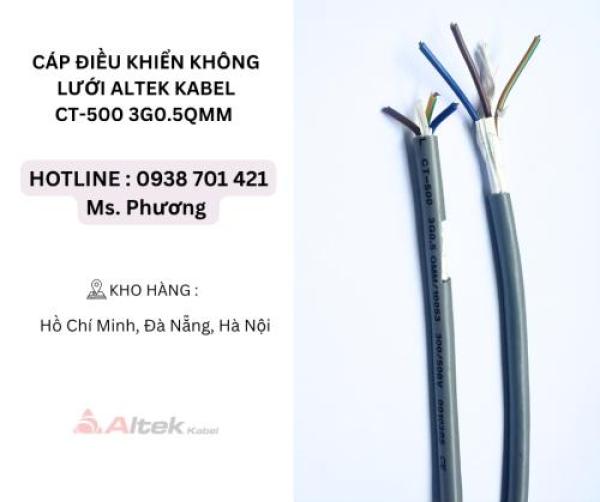 Cáp điều khiển không lưới Altek Kabel CT-500 3G0.5QMM Đà Nẵng, Hà Nội, Hồ Chí Minh Cáp điều khiển không lưới Altek Kabel CT-500 3G0.5QMM Đà Nẵng, Hà Nội, Hồ Chí Minh