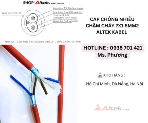 Cáp chống cháy 2x1.5mm2 Altek Kabel Đà Nẵng, Hà Nội, Hồ Chí Minh Cáp chống cháy 2x1.5mm2 Altek Kabel Đà Nẵng, Hà Nội, Hồ Chí Minh
