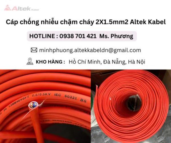 Cáp chống cháy 2x1.5mm2 Altek Kabel Đà Nẵng, Hà Nội, Hồ Chí Minh Cáp chống cháy 2x1.5mm2 Altek Kabel Đà Nẵng, Hà Nội, Hồ Chí Minh