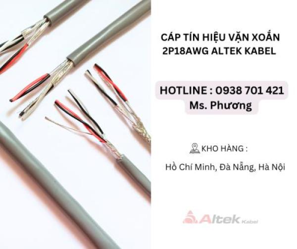 Cáp tín hiệu vặn xoắn 2P18AWG Altek Kabel Đà Nẵng, Hà Nội, Hồ Chí Minh Cáp tín hiệu vặn xoắn 2P18AWG Altek Kabel Đà Nẵng, Hà Nội, Hồ Chí Minh