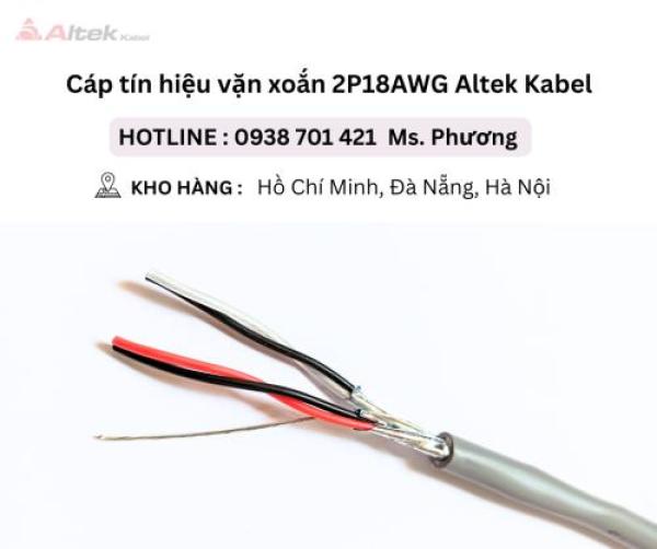 Cáp tín hiệu vặn xoắn 2P18AWG Altek Kabel Đà Nẵng, Hà Nội, Hồ Chí Minh Cáp tín hiệu vặn xoắn 2P18AWG Altek Kabel Đà Nẵng, Hà Nội, Hồ Chí Minh