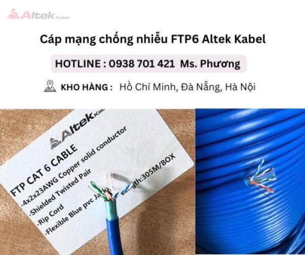Cáp mạng chống nhiễu FTP6 Altek Kabel Đà Nẵng, Hà Nội, Hồ Chí Minh Cáp mạng chống nhiễu FTP6 Altek Kabel Đà Nẵng, Hà Nội, Hồ Chí Minh