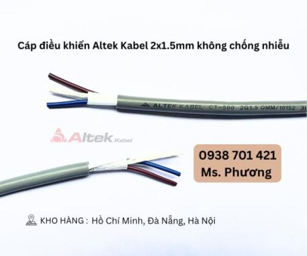 Cáp điều khiển Altek Kabel 2x1.5mm không chống nhiễu Đà Nẵng, Hồ Chí Minh, Hà Nội Cáp điều khiển Altek Kabel 2x1.5mm không chống nhiễu Đà Nẵng, Hồ Chí Minh, Hà Nội