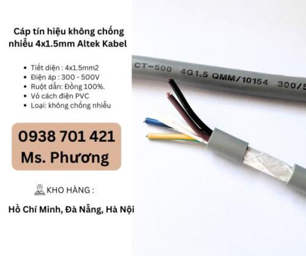 Cáp tín hiệu không chống nhiễu 4x1.5mm Altek Kabel Đà Nẵng, Hồ Chí Minh, Hà Nội Cáp tín hiệu không chống nhiễu 4x1.5mm Altek Kabel Đà Nẵng, Hồ Chí Minh, Hà Nội
