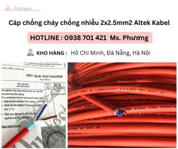 Cáp chống cháy chống nhiễu 2x2.5mm2 Altek Kabel Đà Nẵng, Hà Nội, Hồ Chí Minh Cáp chống cháy chống nhiễu 2x2.5mm2 Altek Kabel Đà Nẵng, Hà Nội, Hồ Chí Minh