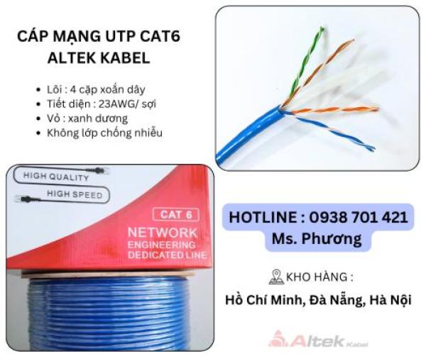 Cáp mạng UTP Cat6 Altek Kabel tại Đà Nẵng, Hà Nội, Hồ Chí Minh