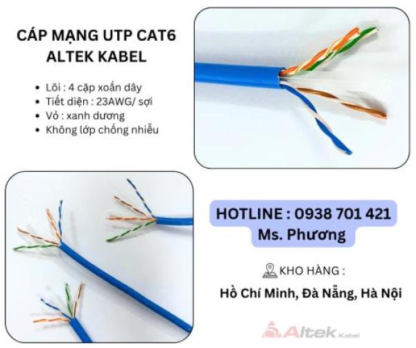 Cáp mạng UTP Cat6 Altek Kabel tại Đà Nẵng, Hà Nội, Hồ Chí Minh