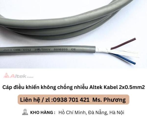 Cáp điều khiển không chống nhiễu Altek Kabel 2x0.5mm Đà Nẵng, Hà Nội, Hồ Chí Minh Cáp điều khiển không chống nhiễu Altek Kabel 2x0.5mm Đà Nẵng, Hà Nội, Hồ Chí Minh