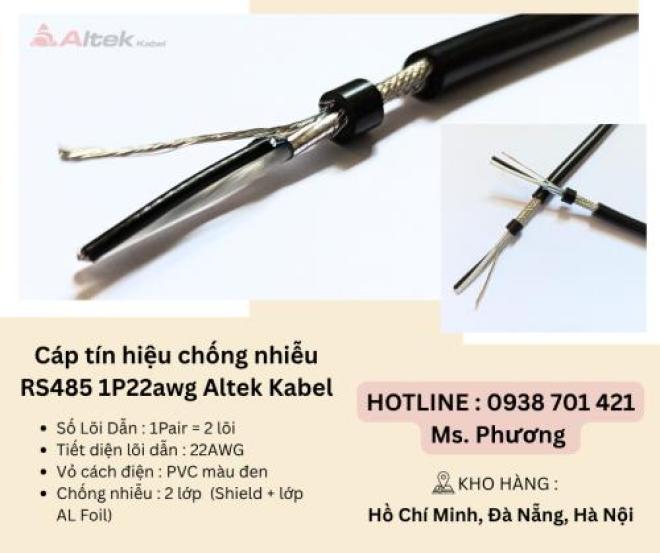Cáp tín hiệu chống nhiễu RS485 1P22awg Altek Kabel Đà Nẵng, Hà Nội, Hồ Chí Minh Cáp tín hiệu chống nhiễu RS485 1P22awg Altek Kabel Đà Nẵng, Hà Nội, Hồ Chí Minh