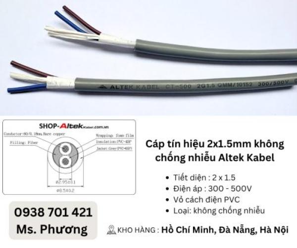 Cáp tín hiệu 2 lõi không chống nhiễu Altek Kabel tại Đà Nẵng, Hà Nội, Hồ Chí Minh