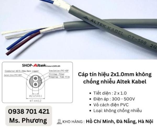 Cáp tín hiệu 2 lõi không chống nhiễu Altek Kabel tại Đà Nẵng, Hà Nội, Hồ Chí Minh
