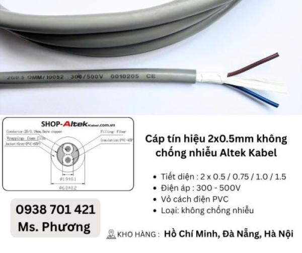 Cáp tín hiệu 2 lõi không chống nhiễu Altek Kabel tại Đà Nẵng, Hà Nội, Hồ Chí Minh