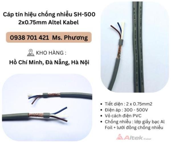 Cáp tín hiệu chống nhiễu SH-500 2x0.75mm Altel Kabel Đà Nẵng, Hà Nội, Hồ Chí Minh