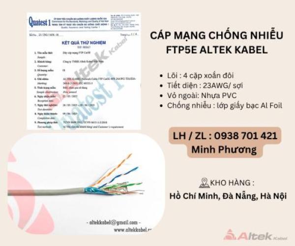 Cáp mạng chống nhiễu FTP5e, FTP6 Altek Kabel Đà Nẵng, Hà Nội, Hồ Chí Minh