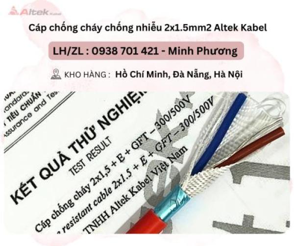 Cáp chống cháy chống nhiễu 2x1.5 Altek Kabel Hà Nội, Đà Nẵng, Hồ Chí Minh