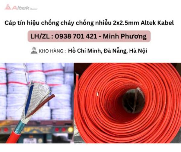 Cáp tín hiệu chống cháy chống nhiễu 2x2.5mm Altek Kabel Đà Nẵng, Hà Nội, Hồ Chí Minh Cáp tín hiệu chống cháy chống nhiễu 2x2.5mm Altek Kabel Đà Nẵng, Hà Nội, Hồ Chí Minh