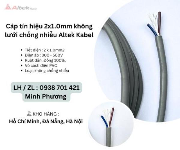 Cáp tín hiệu 2x1.0mm không lưới chống nhiễu Altek Kabel Đà Nẵng, Hà Nội, Bình Định