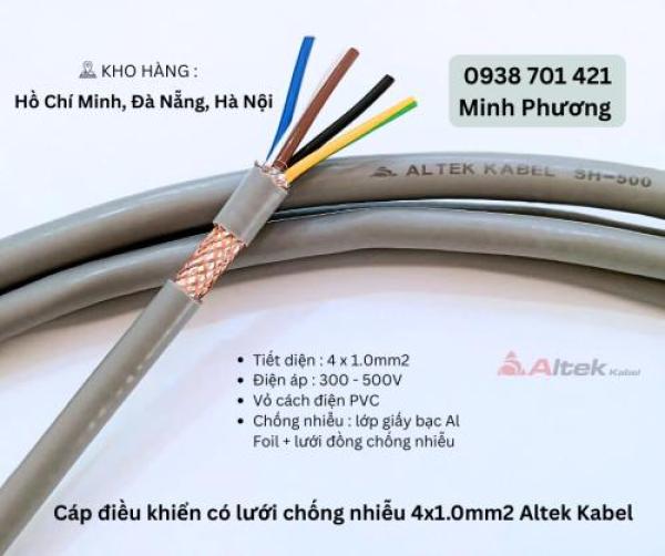 Cáp điều khiển có lưới chống nhiễu 4x1.0mm2 Altek Kabel Hà Nội, Đà Nẵng, Huế