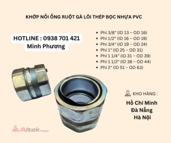 Phụ kiện ống ruột gà lõi thép bọc nhựa PVC Đà Nẵng, Hà Nội, Quảng Bình Phụ kiện ống ruột gà lõi thép bọc nhựa PVC Đà Nẵng, Hà Nội, Quảng Bình