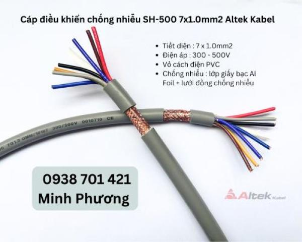 Cáp điều khiển chống nhiễu SH-500 7x1.0mm2 Altek Kabel Đà Nẵng, Hà Nội, Hải Phòng