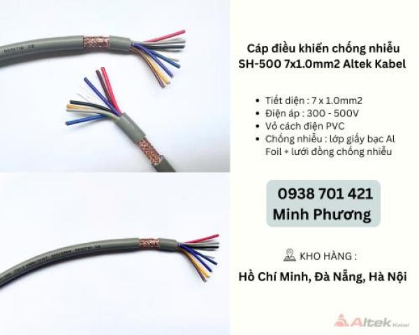 Cáp điều khiển chống nhiễu SH-500 7x1.0mm2 Altek Kabel Đà Nẵng, Hà Nội, Hải Phòng