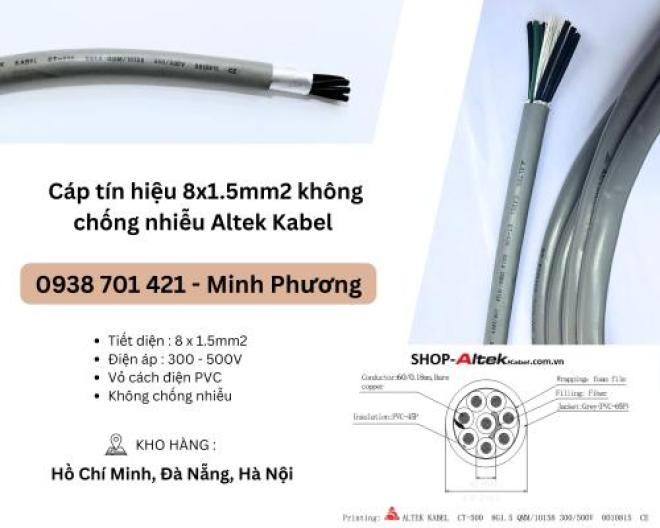 Cáp tín hiệu 8x1.5mm2 không chống nhiễu Altek Kabel Đà Nẵng, Hà Nội, Quảng Trị