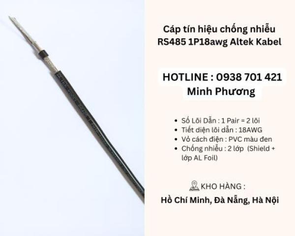 Cáp tín hiệu chống nhiễu RS485 1p18awg Altek Kabel Đà Nẵng, Quảng Bình, Hồ Chí Minh