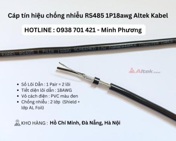 Cáp tín hiệu chống nhiễu RS485 1p18awg Altek Kabel Đà Nẵng, Quảng Bình, Hồ Chí Minh