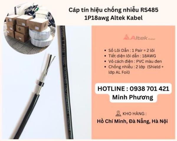 Cáp tín hiệu chống nhiễu RS485 1p18awg Altek Kabel Đà Nẵng, Quảng Bình, Hồ Chí Minh