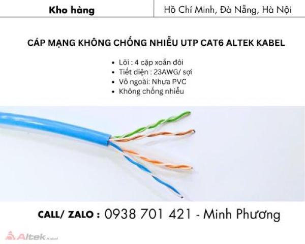 Cáp mạng không chống nhiễu UTP cat6 Altek Kabel Đà Nẵng, Quy Nhơn, Gia Lai