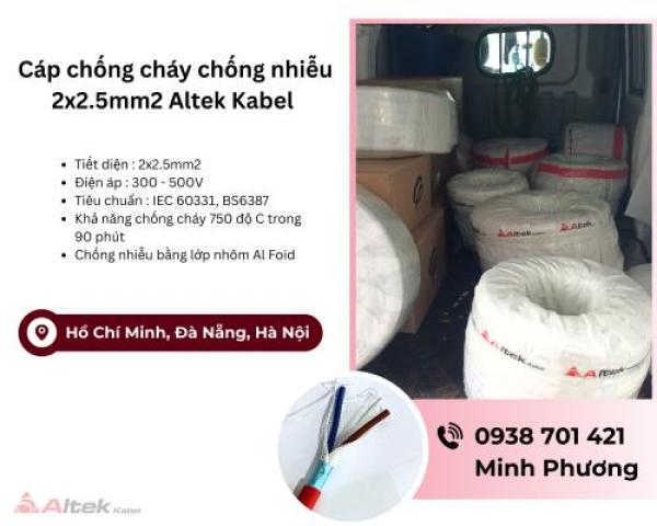 Cáp chống cháy chống nhiễu Altek Kabel 2x2.5mm2 Đà Nẵng, Huế, Thanh Hóa