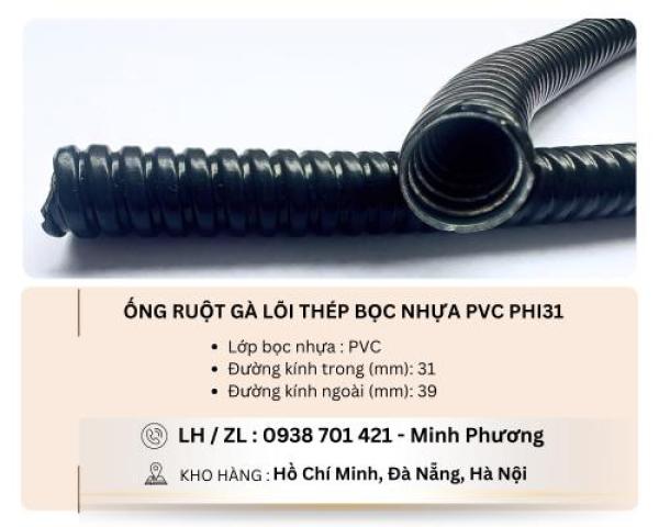 Ống ruột gà lõi thép bọc nhựa PVC phi31 Đà Nẵng, Bình Định, Quảng Trị Ống ruột gà lõi thép bọc nhựa PVC phi31 Đà Nẵng, Bình Định, Quảng Trị
