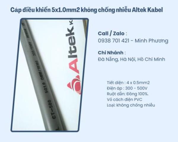 Cáp điều khiển 5x1.0mm2 không chống nhiễu Altek Kabel Đà Nẵng, Hải Dương, Hải Phòng Cáp điều khiển 5x1.0mm2 không chống nhiễu Altek Kabel Đà Nẵng, Hải Dương, Hải Phòng