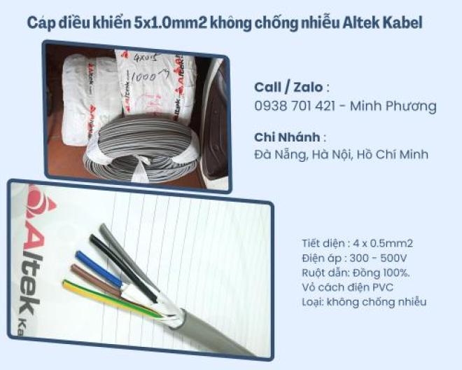 Cáp điều khiển 5x1.0mm2 không chống nhiễu Altek Kabel Đà Nẵng, Hải Dương, Hải Phòng Cáp điều khiển 5x1.0mm2 không chống nhiễu Altek Kabel Đà Nẵng, Hải Dương, Hải Phòng