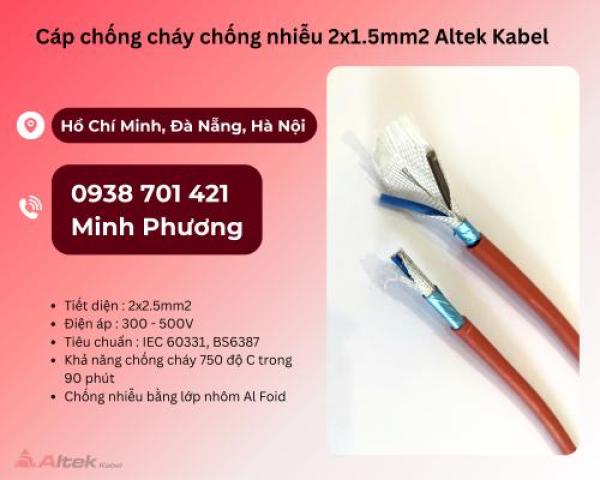Cáp chống cháy chống nhiễu Altek Kabel 2x1.5 Đà Nẵng, Quảng Ngãi, Quảng Trị Cáp chống cháy chống nhiễu Altek Kabel 2x1.5 Đà Nẵng, Quảng Ngãi, Quảng Trị
