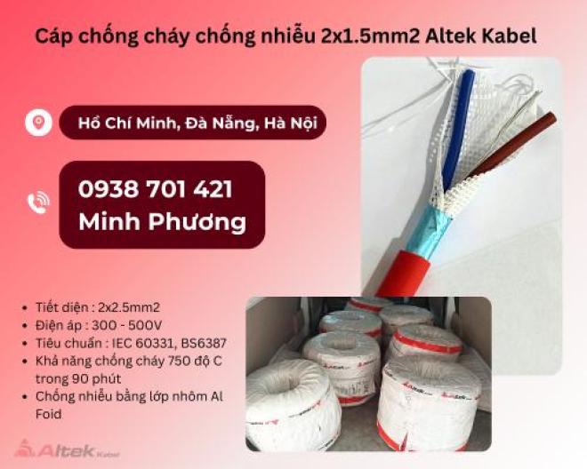 Cáp chống cháy chống nhiễu Altek Kabel 2x1.5 Đà Nẵng, Quảng Ngãi, Quảng Trị Cáp chống cháy chống nhiễu Altek Kabel 2x1.5 Đà Nẵng, Quảng Ngãi, Quảng Trị