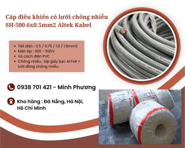 Cáp điều khiển có lưới chống nhiễu SH-500 6x0.5mm2 Altek Kabel Hà Nội, Huế, Quy Nhơn