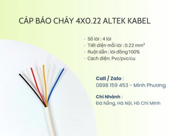 Cáp báo cháy 4x0.22mm2 Altek Kabel Đà Nẵng, Hà Nội, Quảng Ngãi Cáp báo cháy 4x0.22mm2 Altek Kabel Đà Nẵng, Hà Nội, Quảng Ngãi
