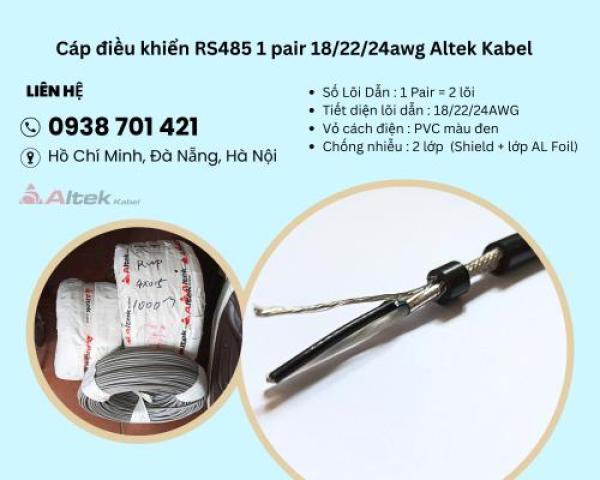 Cáp điều khiển RS485 1 pair 18/22/24awg Altek Kabel Quảng Bình, Đà Nẵng, Phú Yên
