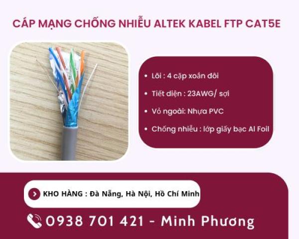 Cáp mạng chống nhiễu Altek Kabel FTP cat5e Hà Nội, Bình Định, Quảng Bình Cáp mạng chống nhiễu Altek Kabel FTP cat5e Hà Nội, Bình Định, Quảng Bình