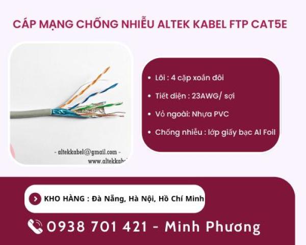 Cáp mạng chống nhiễu Altek Kabel FTP cat5e Hà Nội, Bình Định, Quảng Bình Cáp mạng chống nhiễu Altek Kabel FTP cat5e Hà Nội, Bình Định, Quảng Bình
