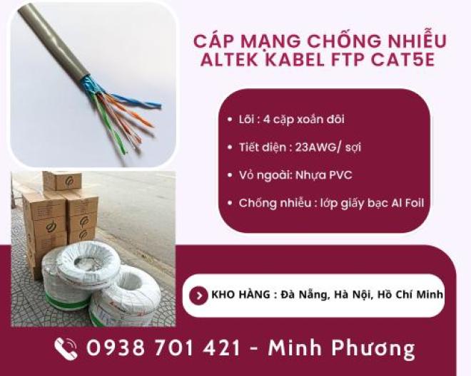 Cáp mạng chống nhiễu Altek Kabel FTP cat5e Hà Nội, Bình Định, Quảng Bình Cáp mạng chống nhiễu Altek Kabel FTP cat5e Hà Nội, Bình Định, Quảng Bình