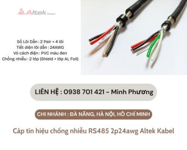 Cáp tín hiệu chống nhiễu RS485 2p24awg Altek Kabel Đà Nẵng, Gia Lai, Huế