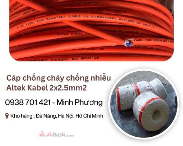 Cáp chống cháy chống nhiễu Altek Kabel 2x2.5mm2 tại ĐÀ NẴNG – HÀ NỘI – HỒ CHÍ MINH