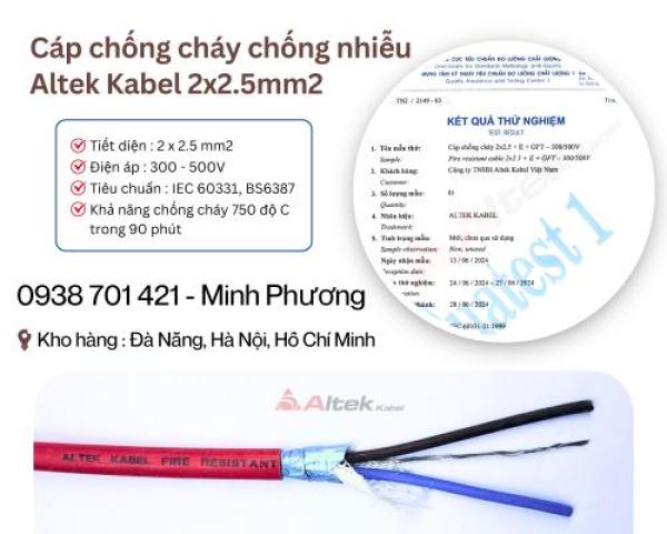 Cáp chống cháy chống nhiễu Altek Kabel 2x2.5mm2 tại ĐÀ NẴNG – HÀ NỘI – HỒ CHÍ MINH